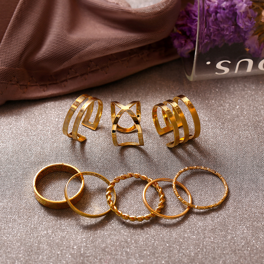 Alloy Stackable Knuckle Set Rings for Women Girls SR0084