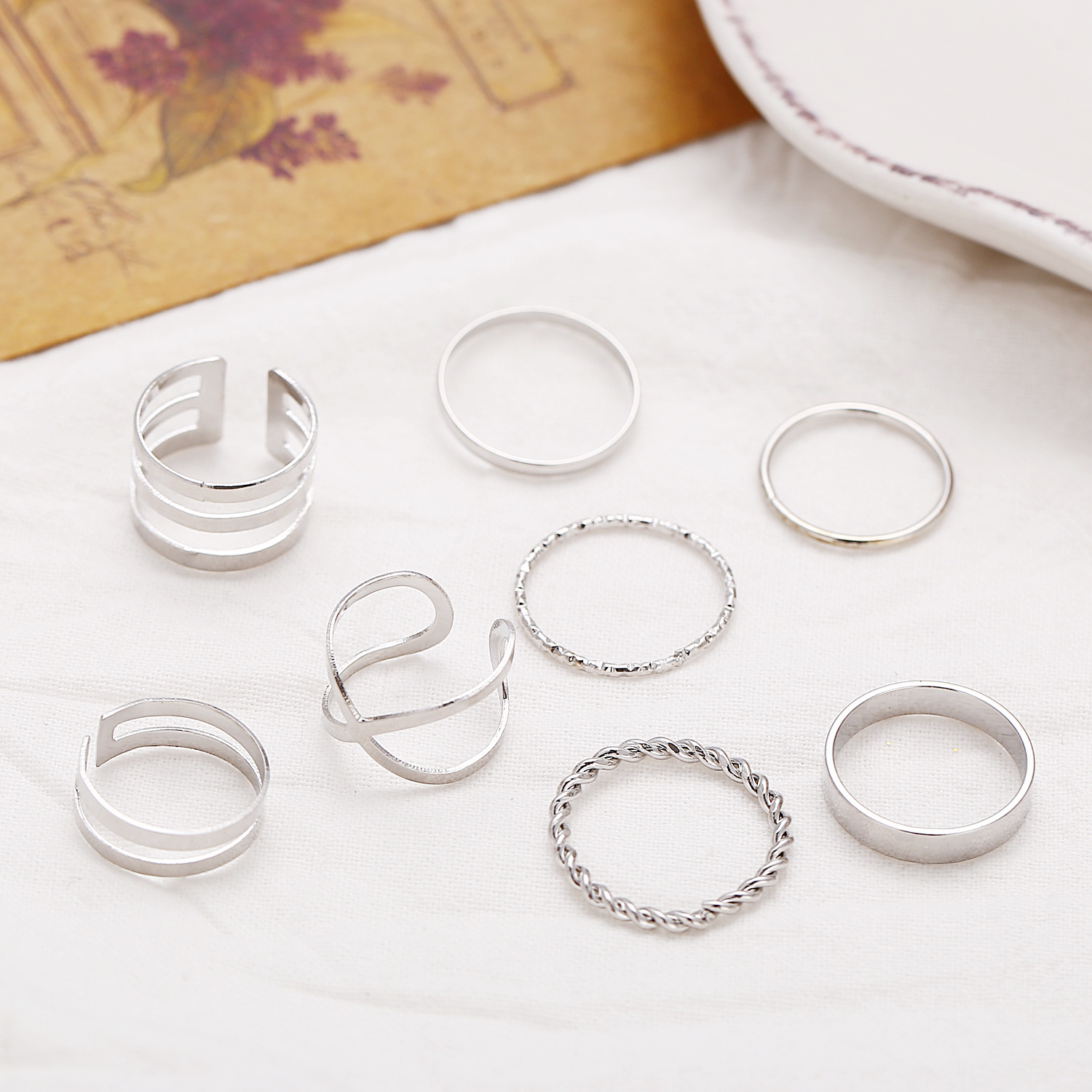 Alloy Stackable Knuckle Set Rings for Women Girls SR0084