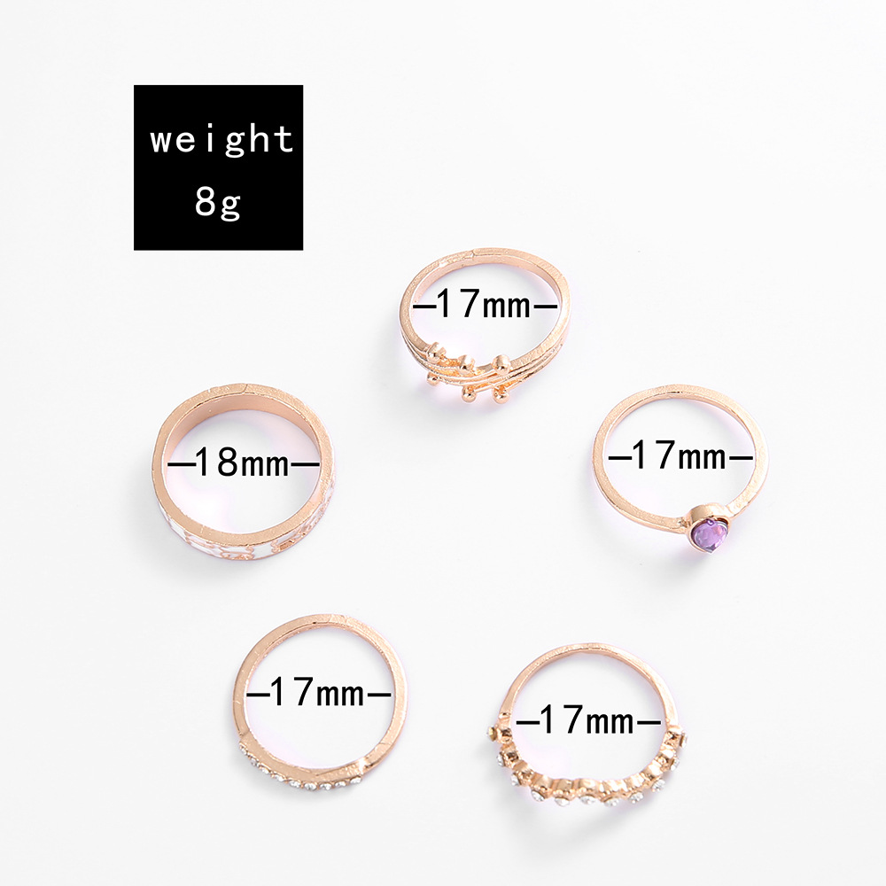 Boho Stackable Knuckle Set Rings for Women Girls Vintage Finger Stacking Trendy Alloy Ring Jewelry