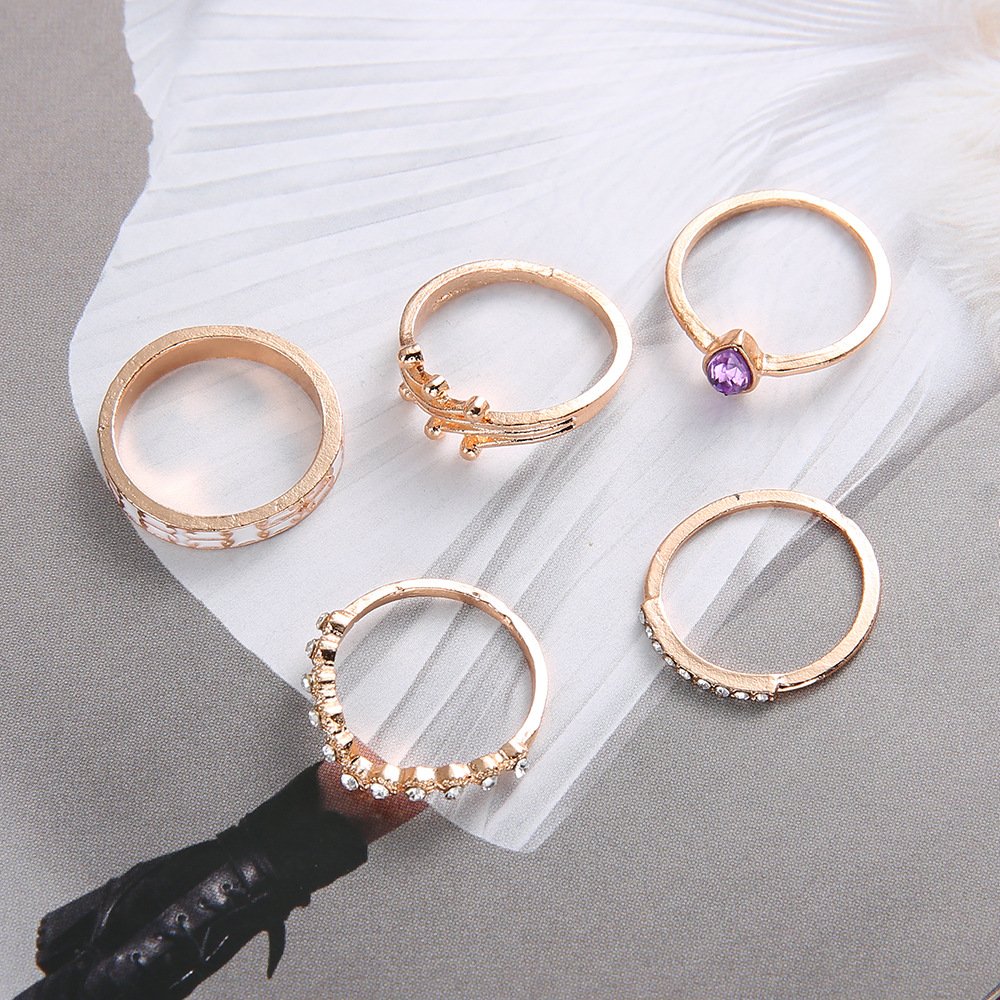 Boho Stackable Knuckle Set Rings for Women Girls Vintage Finger Stacking Trendy Alloy Ring Jewelry