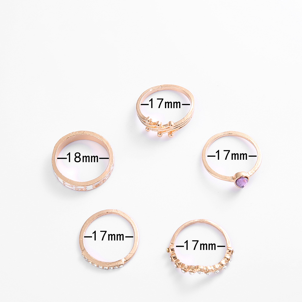 Boho Stackable Knuckle Set Rings for Women Girls Vintage Finger Stacking Trendy Alloy Ring Jewelry