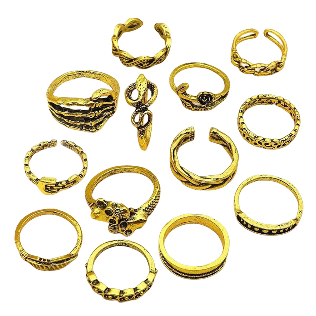 13PCS Alloy Stackable Knuckle Set Rings for Women Girls SR0127