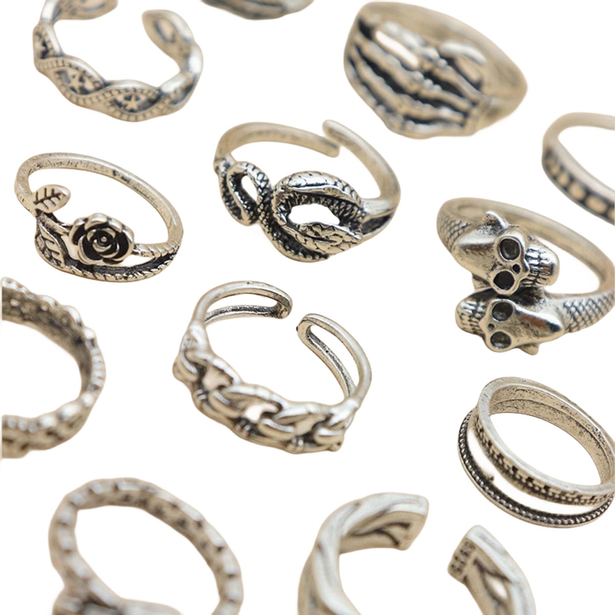 13PCS Alloy Stackable Knuckle Set Rings for Women Girls SR0127