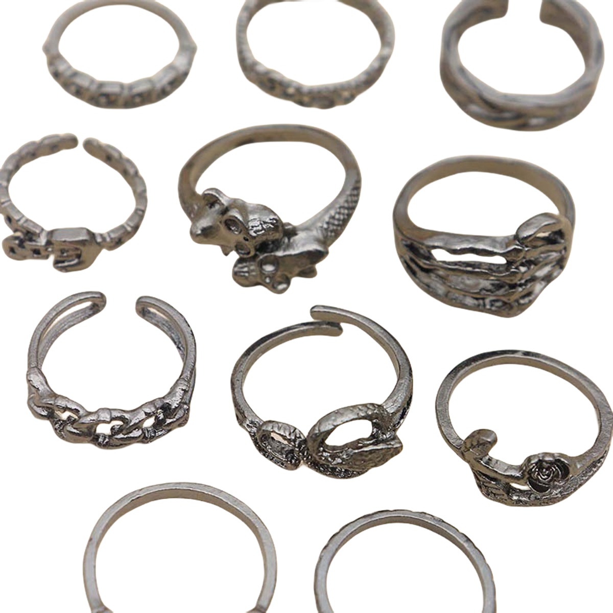 13PCS Alloy Stackable Knuckle Set Rings for Women Girls SR0127