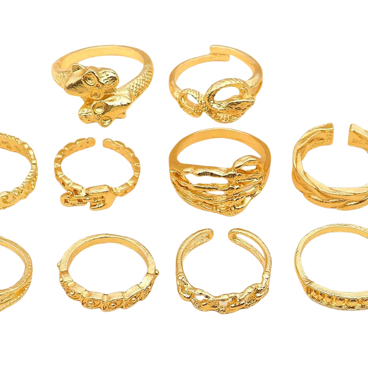 13PCS Alloy Stackable Knuckle Set Rings for Women Girls SR0127