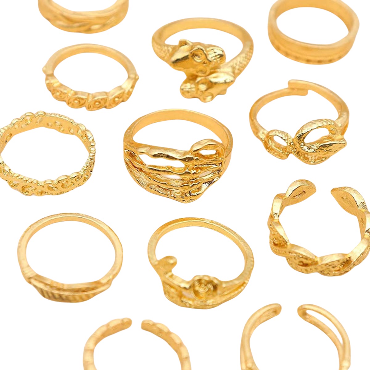 13PCS Alloy Stackable Knuckle Set Rings for Women Girls SR0127