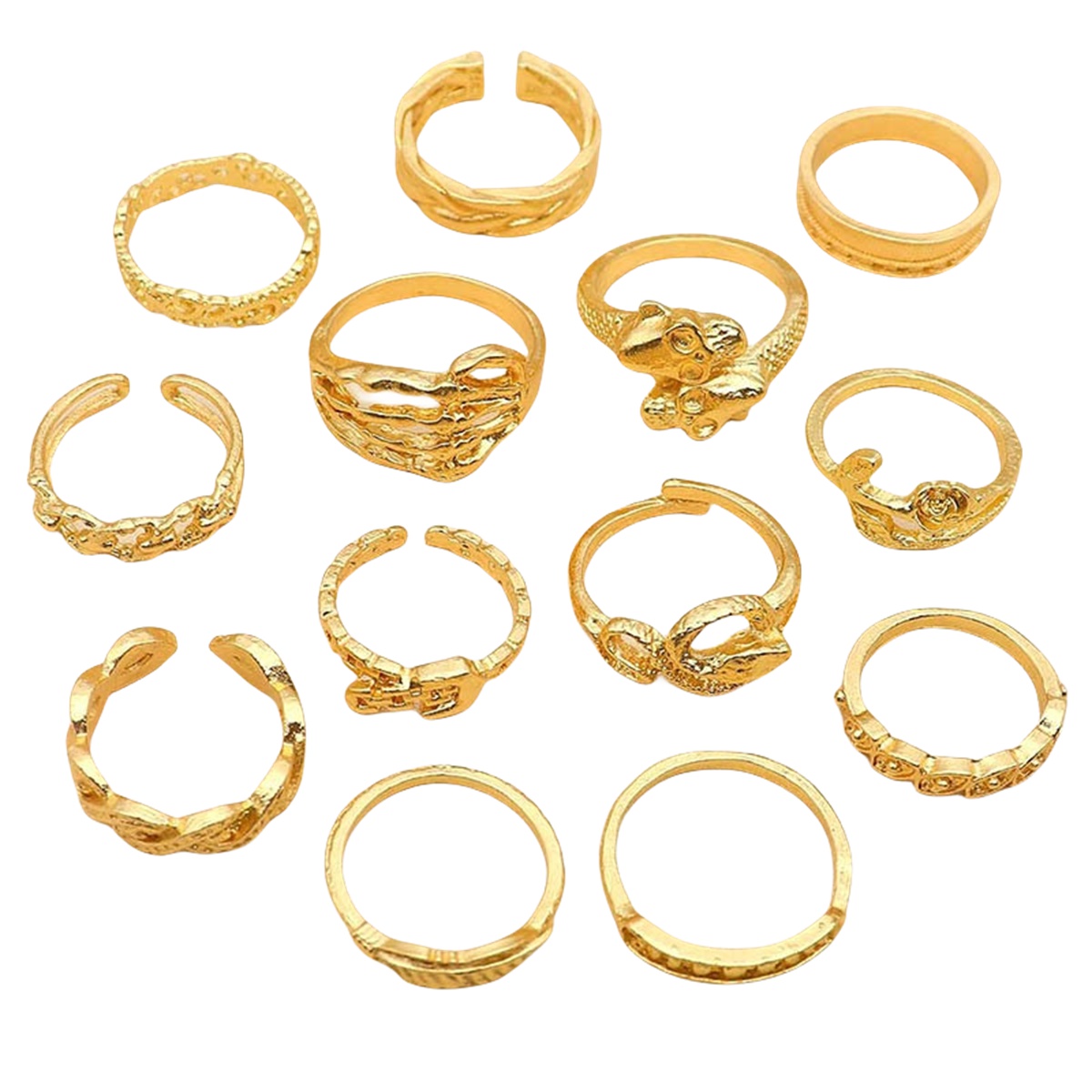13PCS Alloy Stackable Knuckle Set Rings for Women Girls SR0127