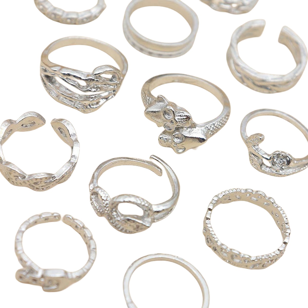 13PCS Alloy Stackable Knuckle Set Rings for Women Girls SR0127