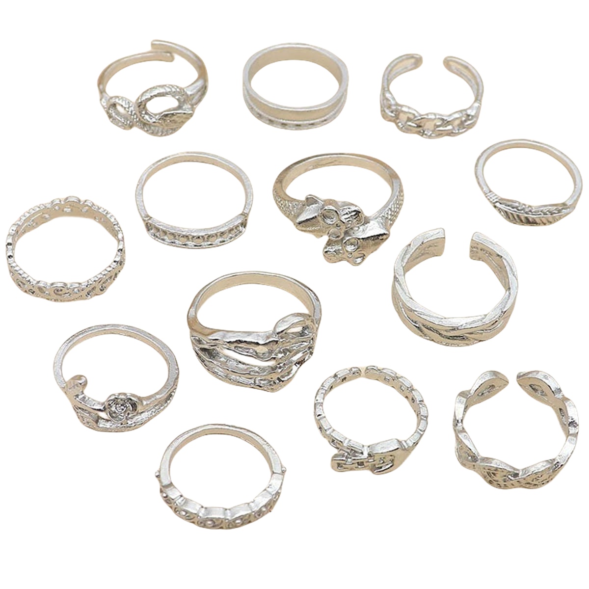 13PCS Alloy Stackable Knuckle Set Rings for Women Girls SR0127