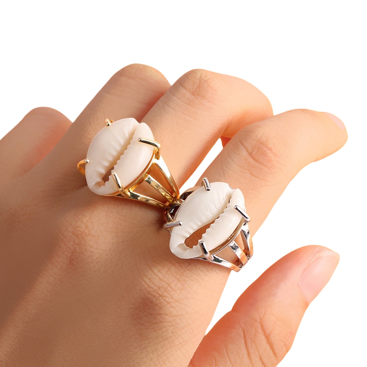 Natural Sea Conch Shell Rings For Women Anniversary Birthday Wedding Gift 
