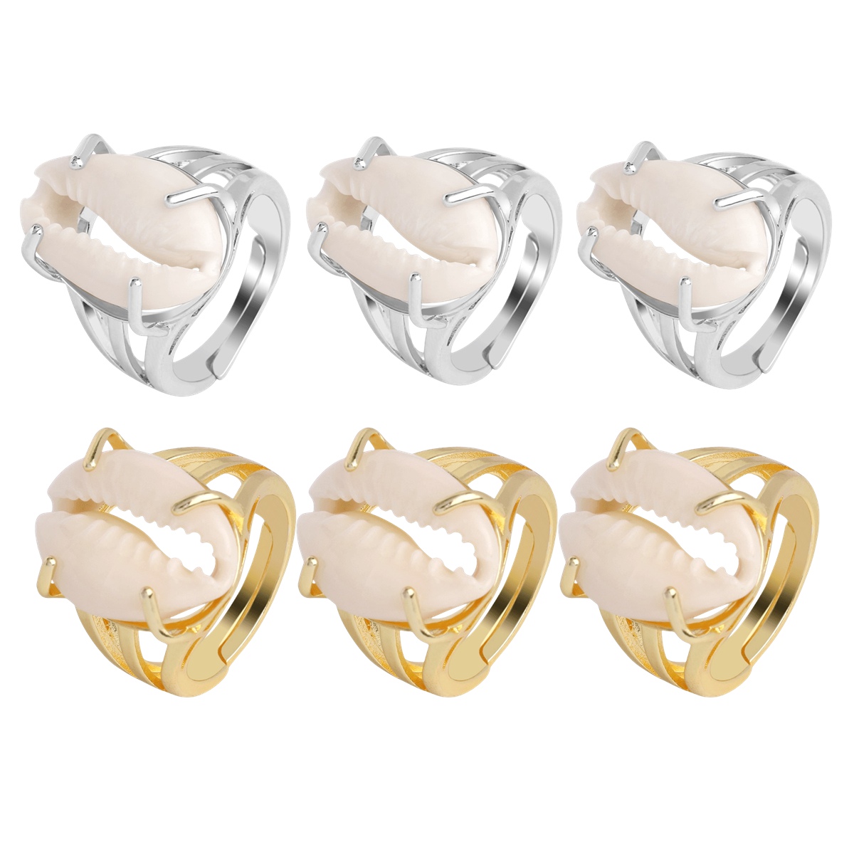 Natural Sea Conch Shell Rings For Women Anniversary Birthday Wedding Gift 