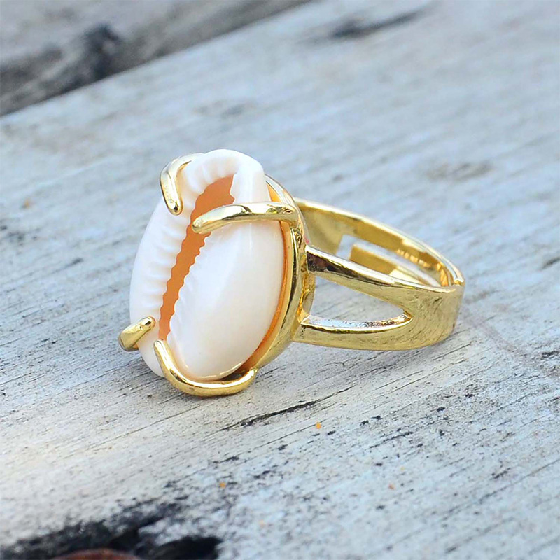 Natural Sea Conch Shell Rings For Women Anniversary Birthday Wedding Gift 
