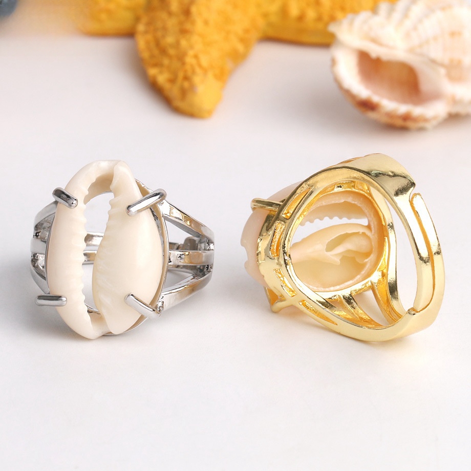 Natural Sea Conch Shell Rings For Women Anniversary Birthday Wedding Gift 
