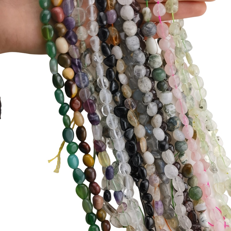 Loose  Irregular Tumbled Stone Beads 8-12MM  Natural Gemstone Crystal Rough Nugget 