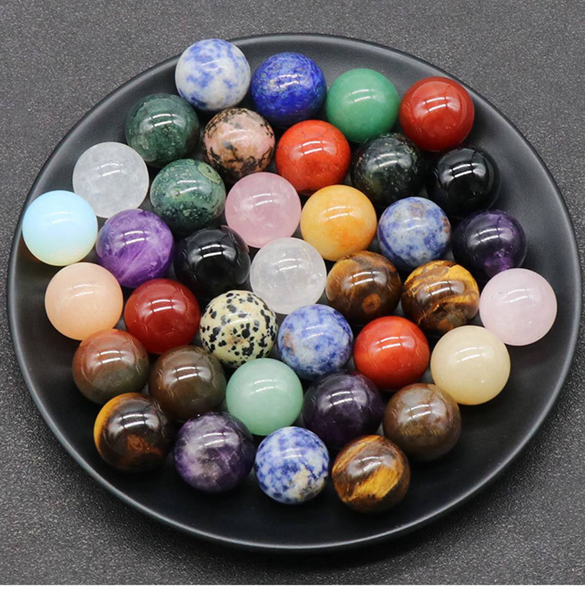 20mm Natural Gemstone Polished Sphere Healing Crystal Rocks Ball Mineral Collection Decoration Kit