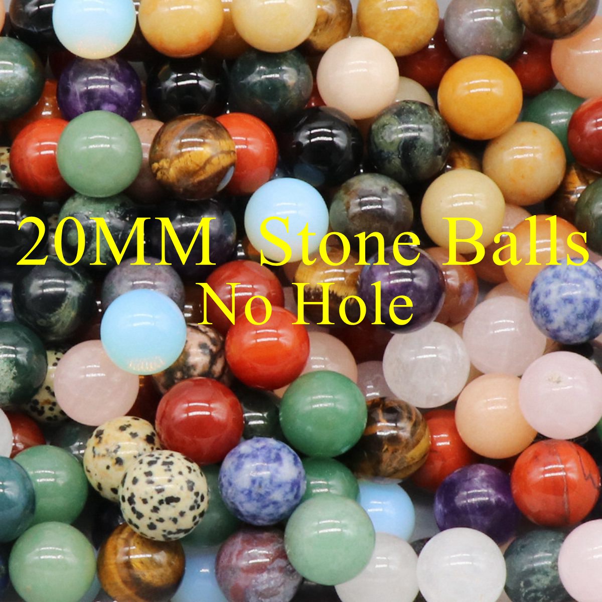 20mm Natural Gemstone Polished Sphere Healing Crystal Rocks Ball Mineral Collection Decoration Kit
