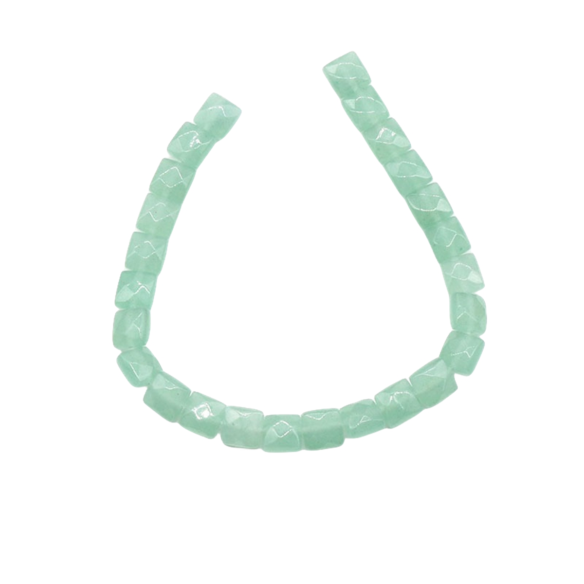 D8x8X5MM Faceted Square lice Gemstone Beads for Making Jewelry Natural Stone & Crystal Donut (Approx 50Pcs)