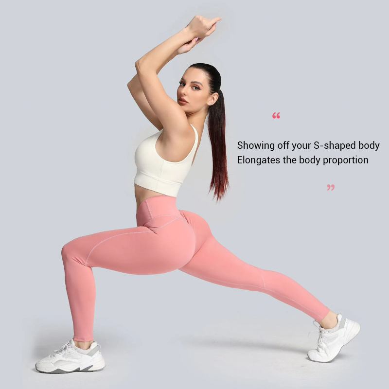 Naked Naked Umbilical Yoga Pants Sexy Slim Fit Peach Hips High Waist Fitness Sports Pants for Women