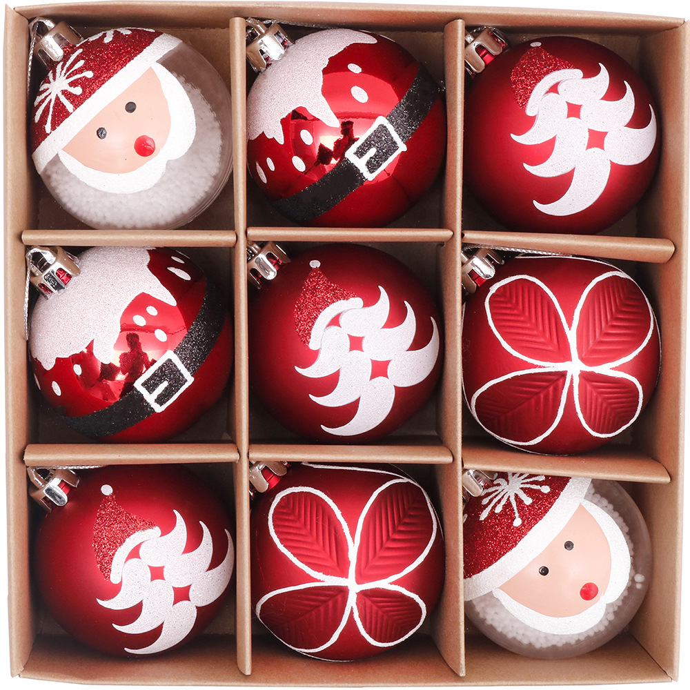 6CM9 sets of Christmas balls, Christmas decorations, Christmas tree decorations, small pendants