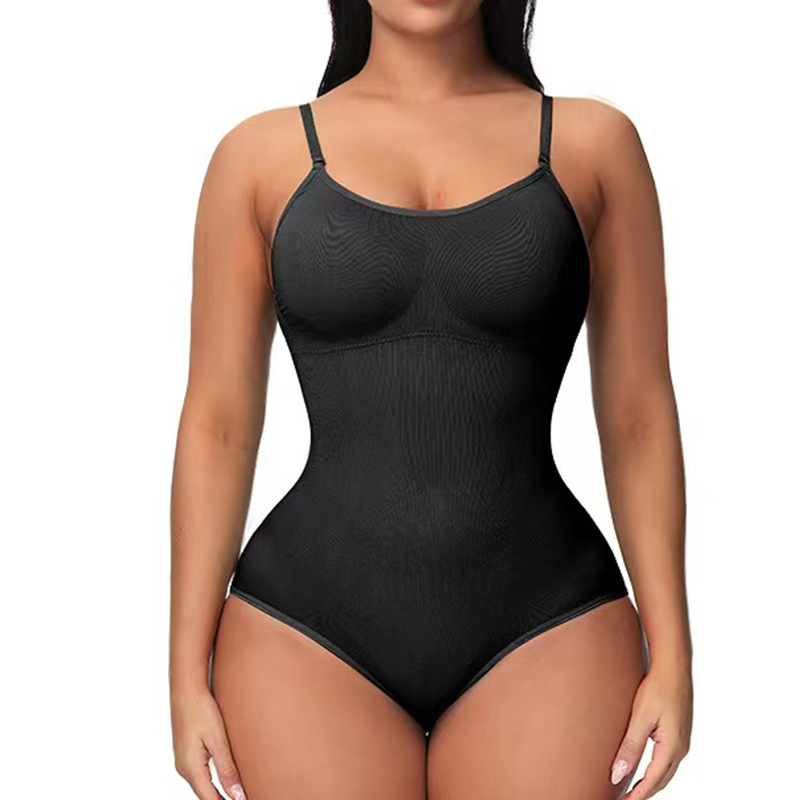 Women's body shaping one piece underwear in Europe and America, with an open loop waist lifting strap, chest support, beauty body corset, and triangular pants