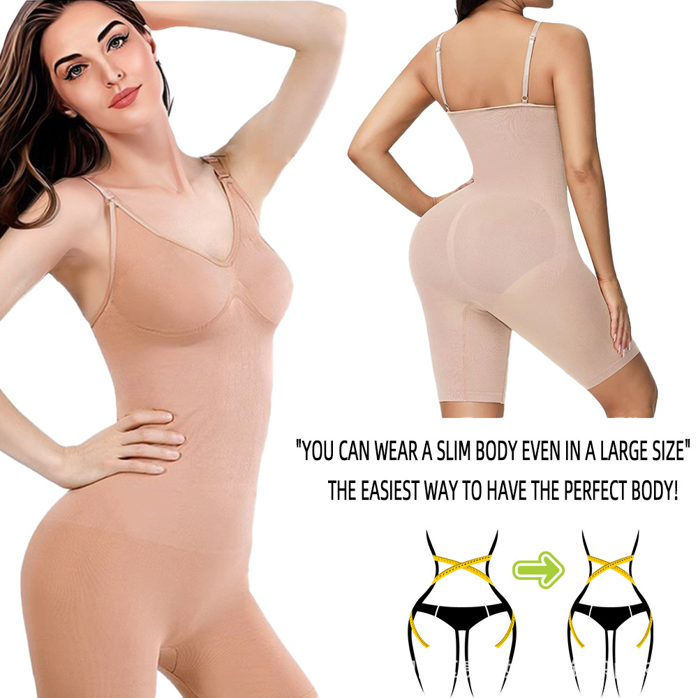 Shaping jumpsuit: Postpartum abdominal tightening, buttocks lifting, tight fitting, adjustable large size jumpsuit with flat angle pants, abdominal tightening suit