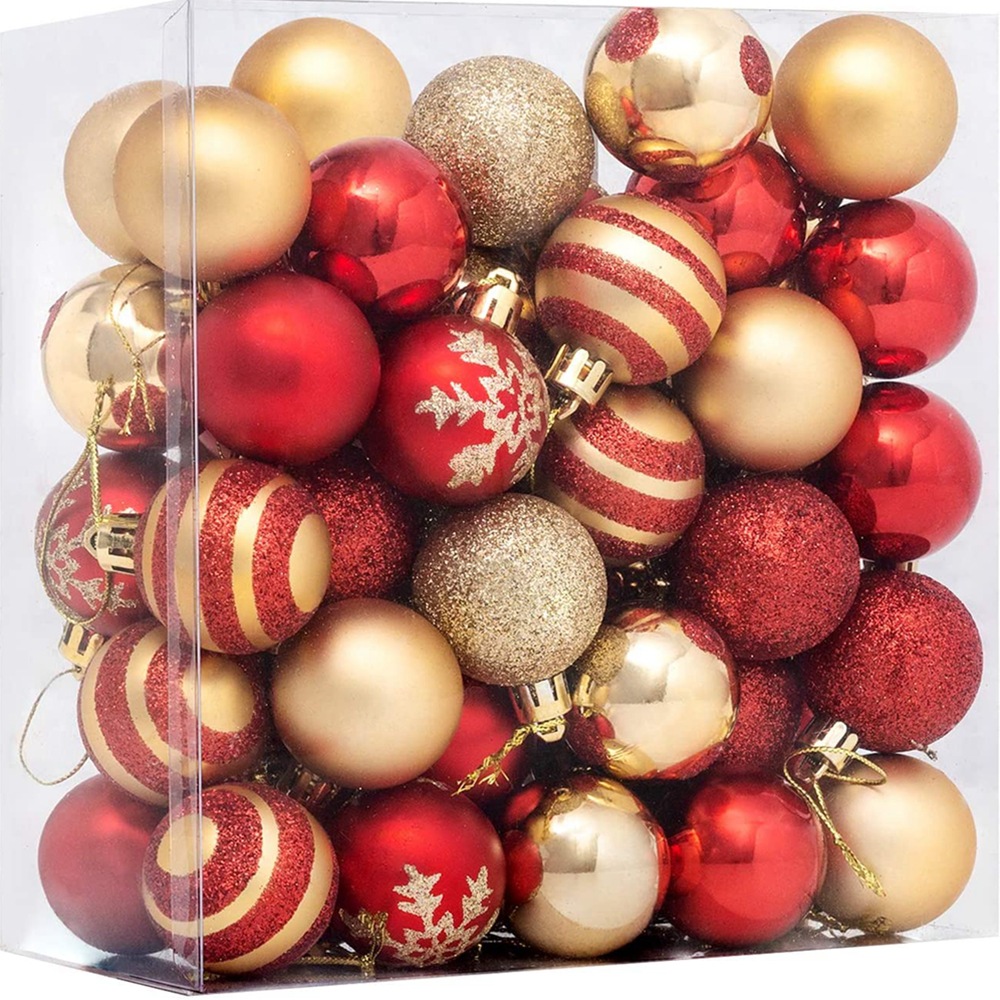 4CM50 sets of Christmas hanging balls, Christmas balls, hand-painted electroplated balls, home decoration pendants