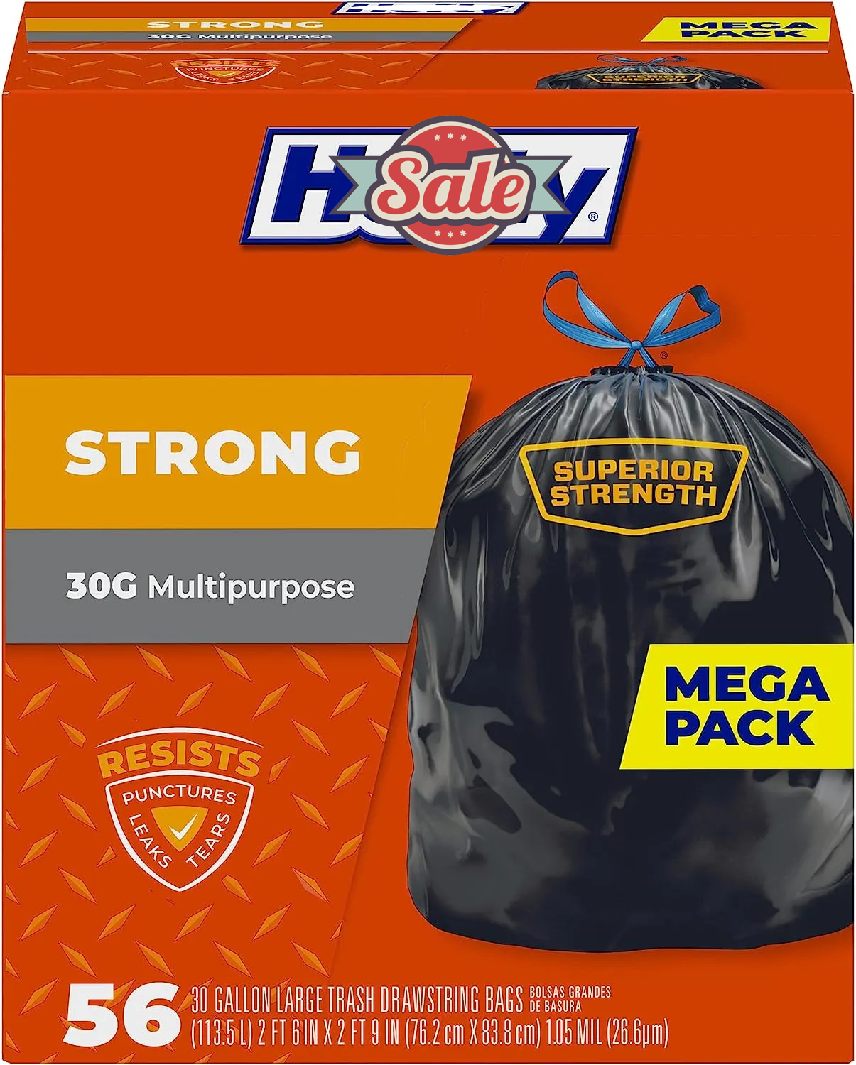 Berry Global, Trash Bags, Ultra Pro, 56 gal, LRG, 0.87 mil, Magnum