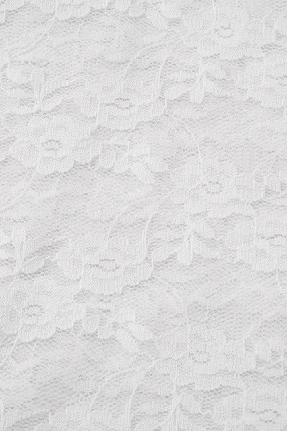 Off Shoulder Guipure Lace See-Through Slim-Fit Top-White