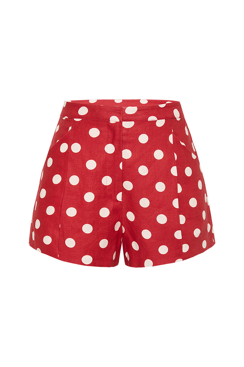 Polka Dot Print Cinch Waist Tank Top Shorts Matching Set-Red [Pre Order]