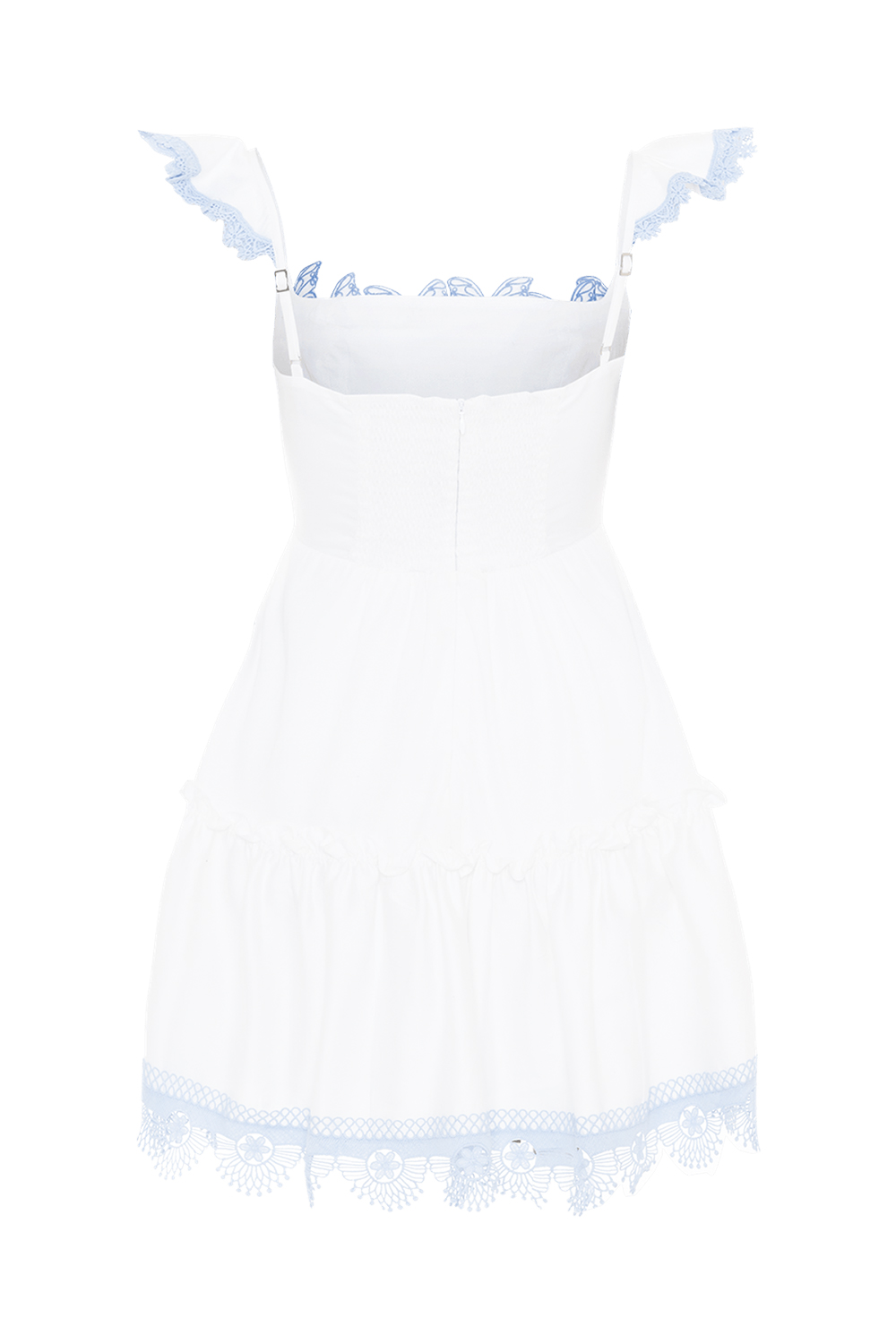 Lace Trim Butterfly Applique Corset A-Line Mini Dresses-White [Pre Order]