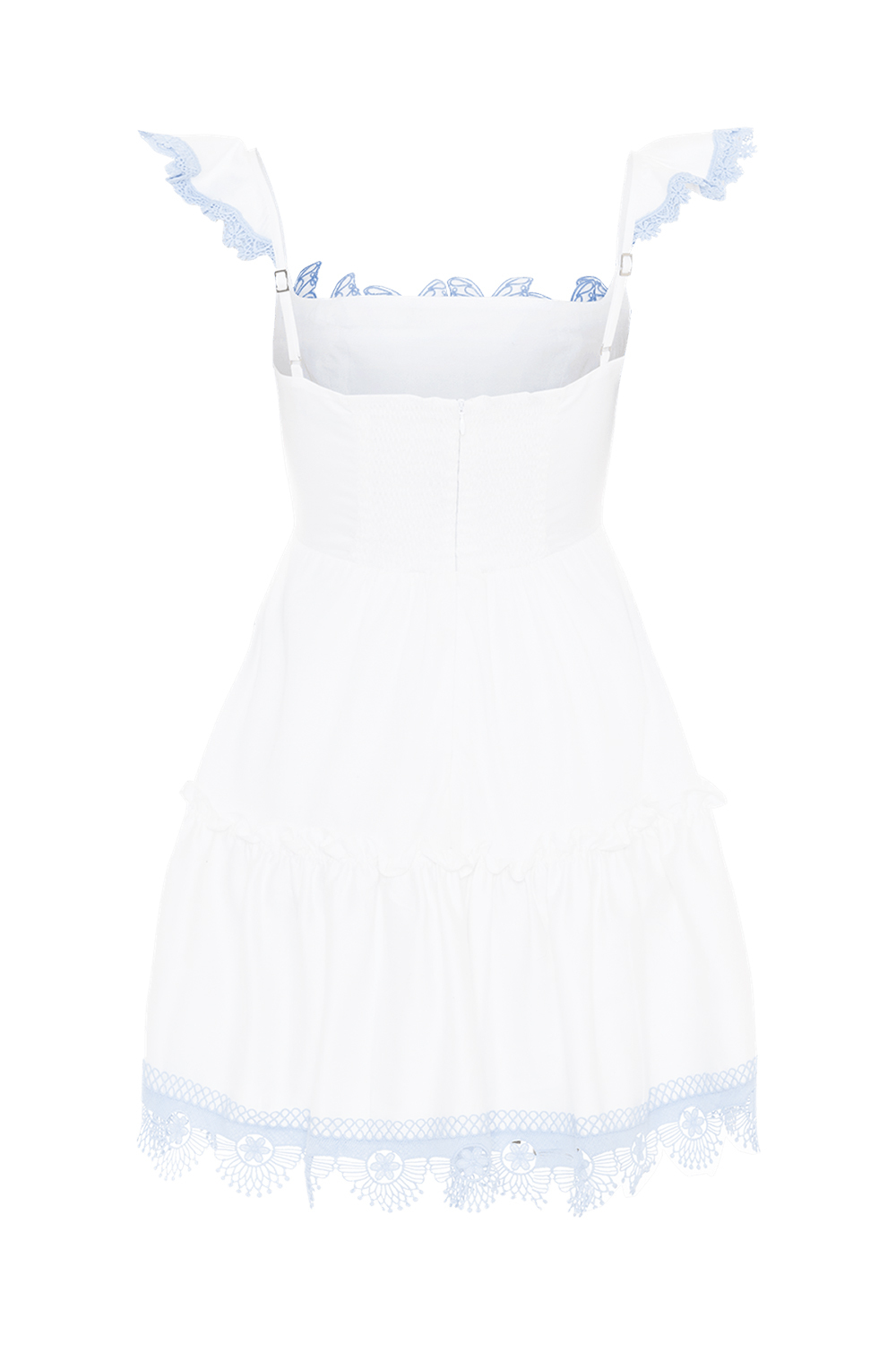 Lace Trim Butterfly Applique Corset A-Line Mini Dresses-White [Pre Order]