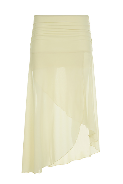 Floral Print Crop Cami Irregular Midi Skirt Matching Set-Beige