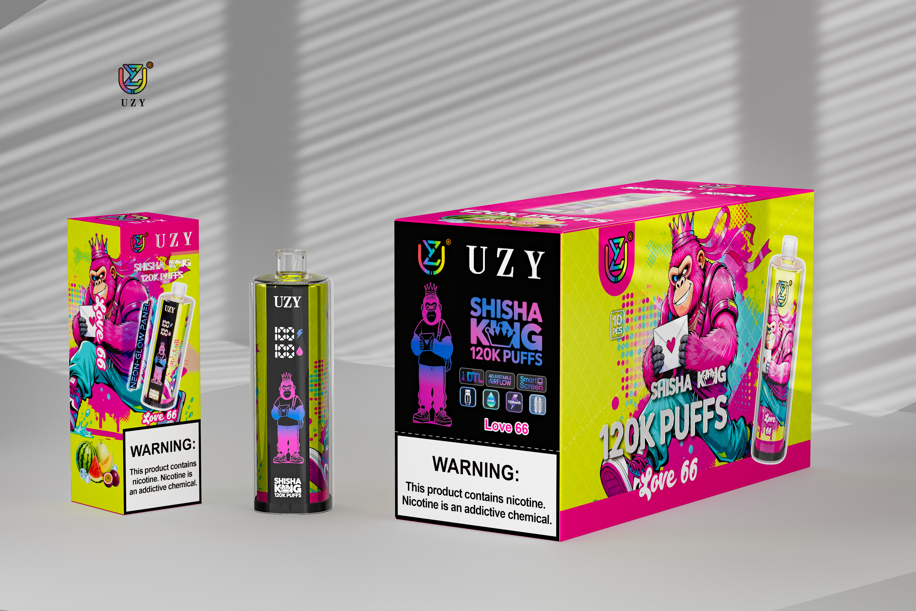 [Europe-DE01] UZY SHISHA KING 120000 kit 64ml