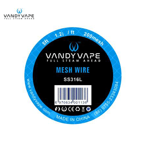 Authentic Vandyvape Kanthal SS316L Mesh Wire 200 mesh 1.2ohm 5Feet