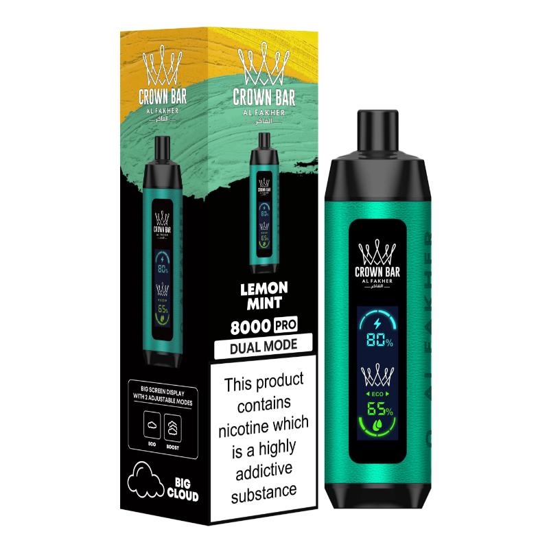 [Global-CN01] Authentic CROWN BAR Al Fakher 8000 Pro Dual Mode Kit 18ml