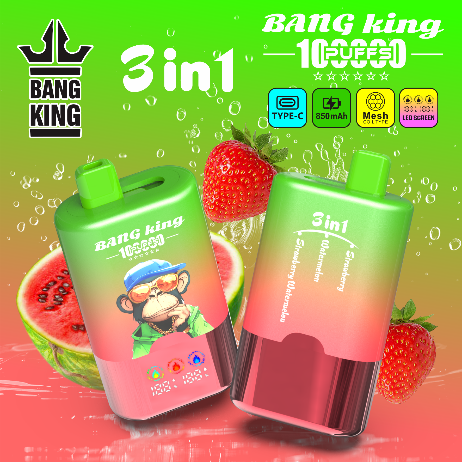 [Europe-DE02][Wholesale] Bang King 100K 100000 3-in-1 Kit Free Shipping