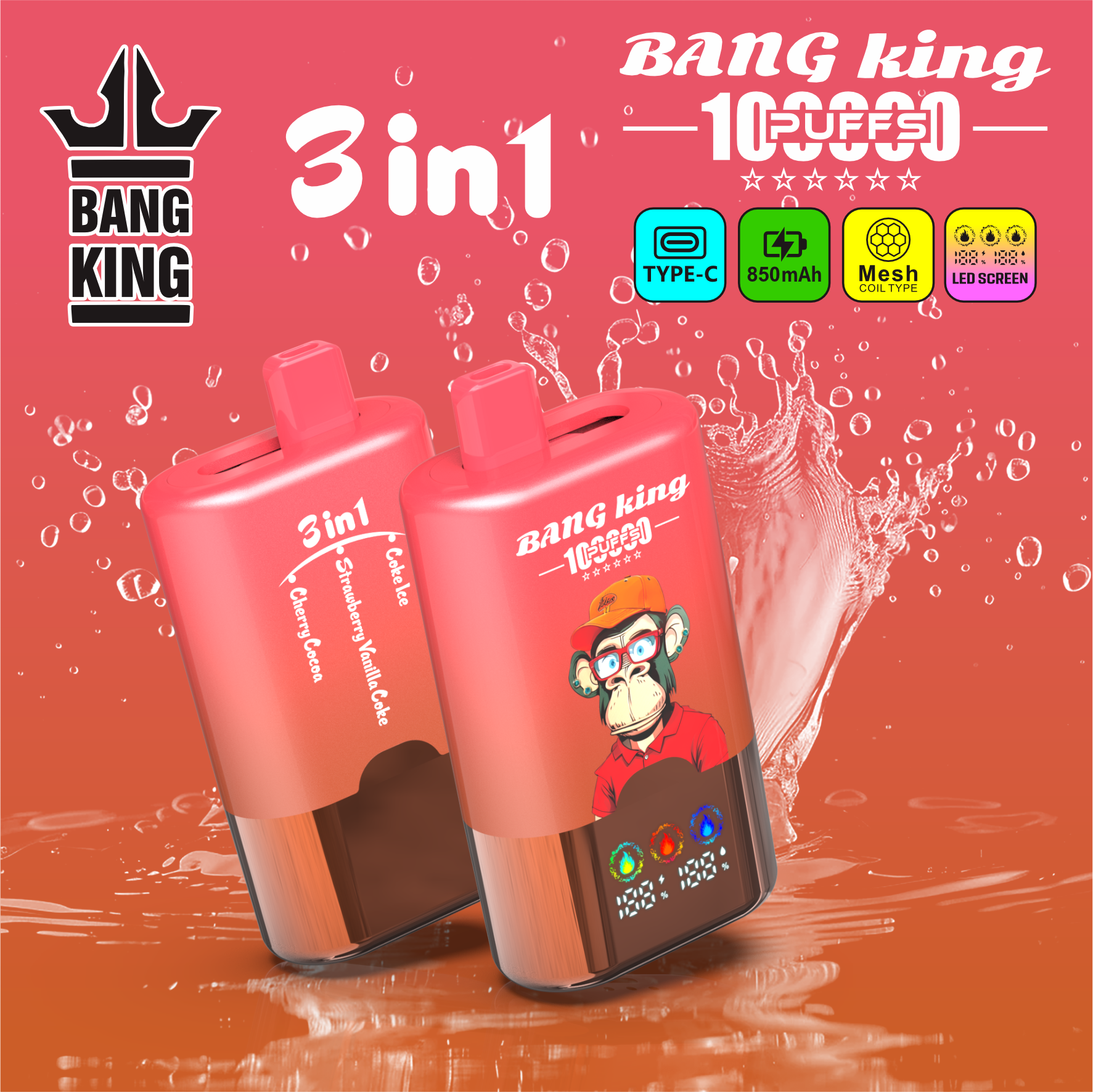 [Europe-DE02][Wholesale] Bang King 100K 100000 3-in-1 Kit Free Shipping