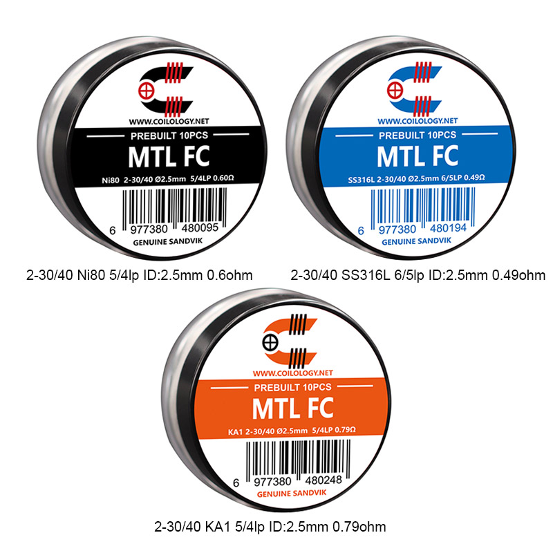 [Global-CN02][Pre-order] 10pcs Coilology Pre-built MTL FC Coil
