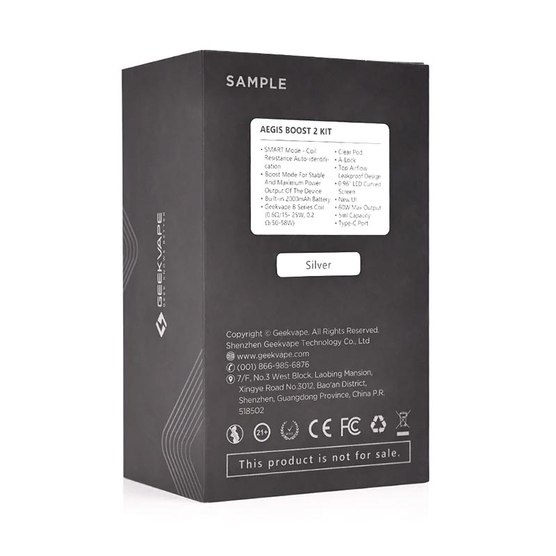 [Global-CN02] Geekvape B60 (Aegis Boost 2) Pod System Kit 2000mAh 5ml