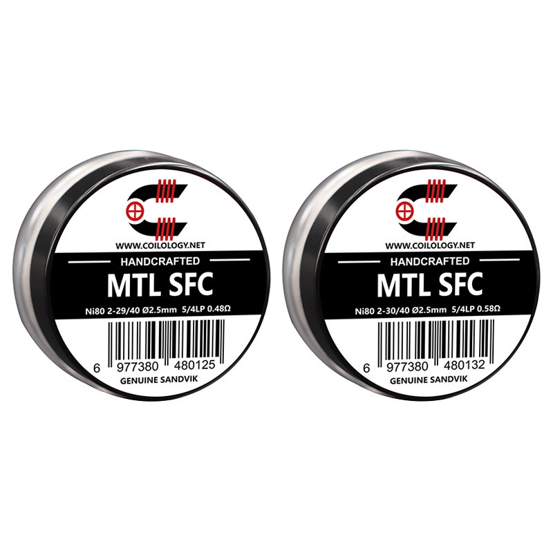 [Global-CN02][Pre-order] 2pcs Coilology Pre-built Ni80 MTL SFC Coil with Cotton
