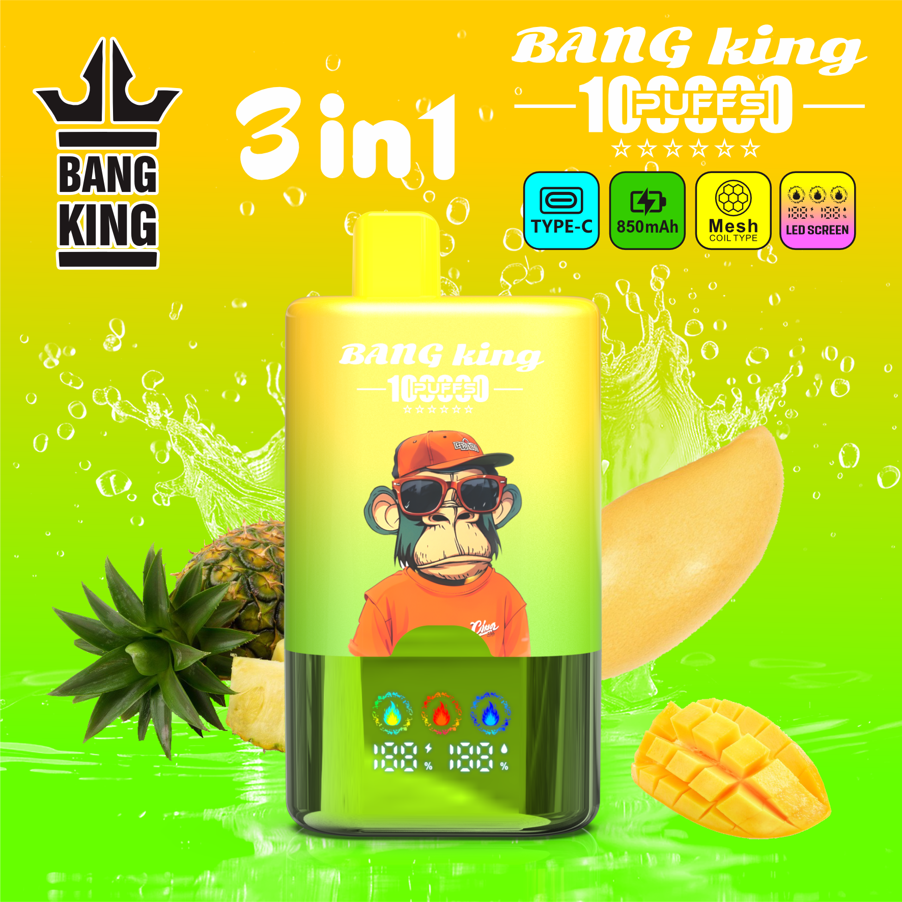 [Europe-DE02][Wholesale] Bang King 100K 100000 3-in-1 Kit Free Shipping