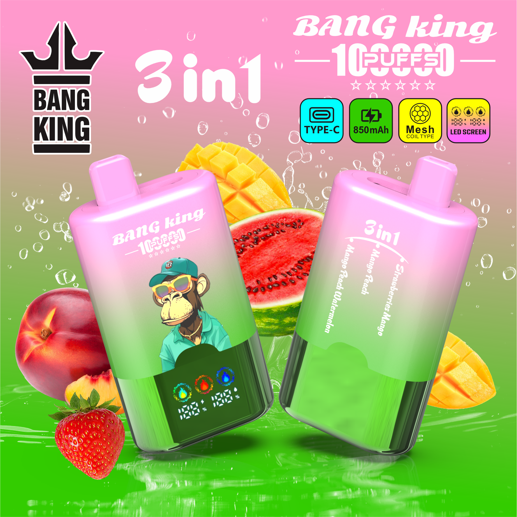[Europe-DE02][Wholesale] Bang King 100K 100000 3-in-1 Kit Free Shipping