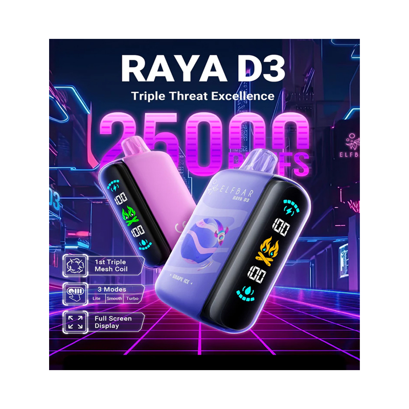 [Europe-PL01] ELFBAR Raya D3 25000 Kit 23ml