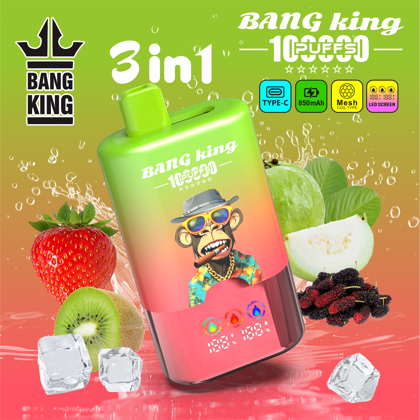 [Europe-DE02][Wholesale] Bang King 100K 100000 3-in-1 Kit Free Shipping