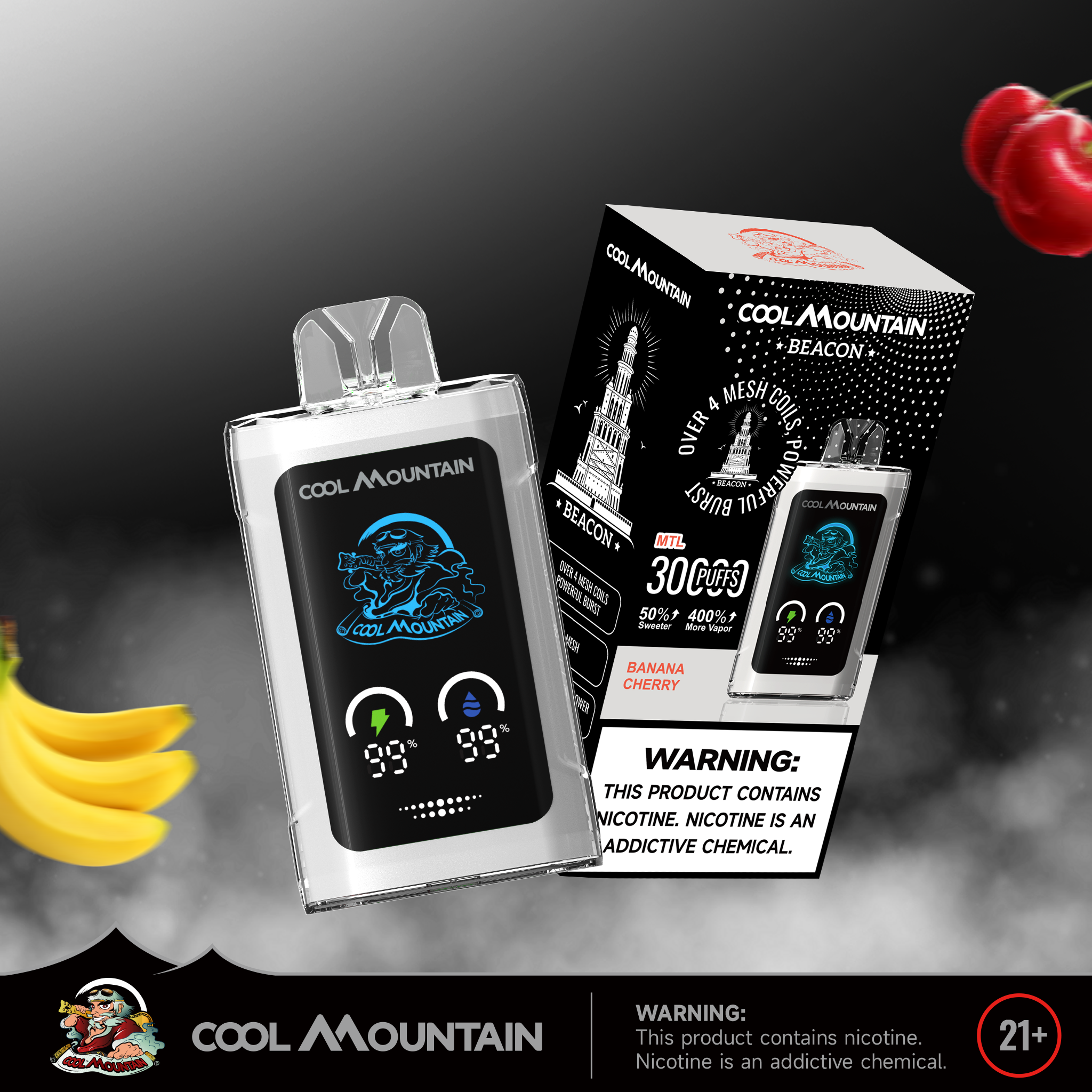 [Europe-PL01] Cold Mountain BEACON 30K Kit Shisha 35ml