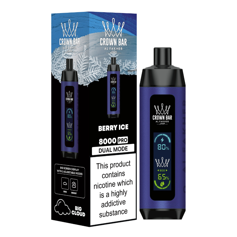 [Global-CN01] Authentic CROWN BAR Al Fakher 8000 Pro Dual Mode Kit 18ml
