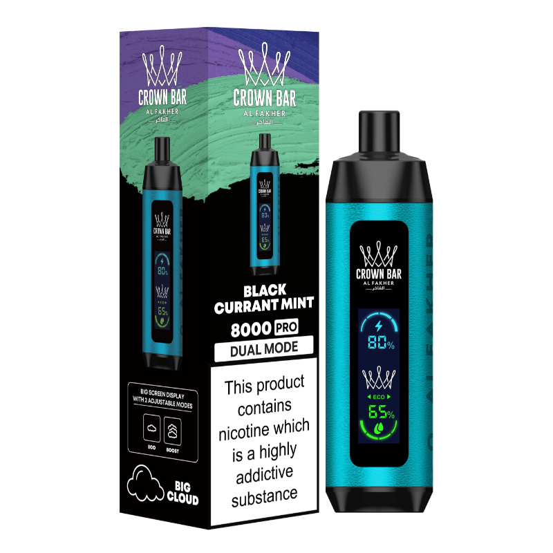 [Global-CN01] Authentic CROWN BAR Al Fakher 8000 Pro Dual Mode Kit 18ml