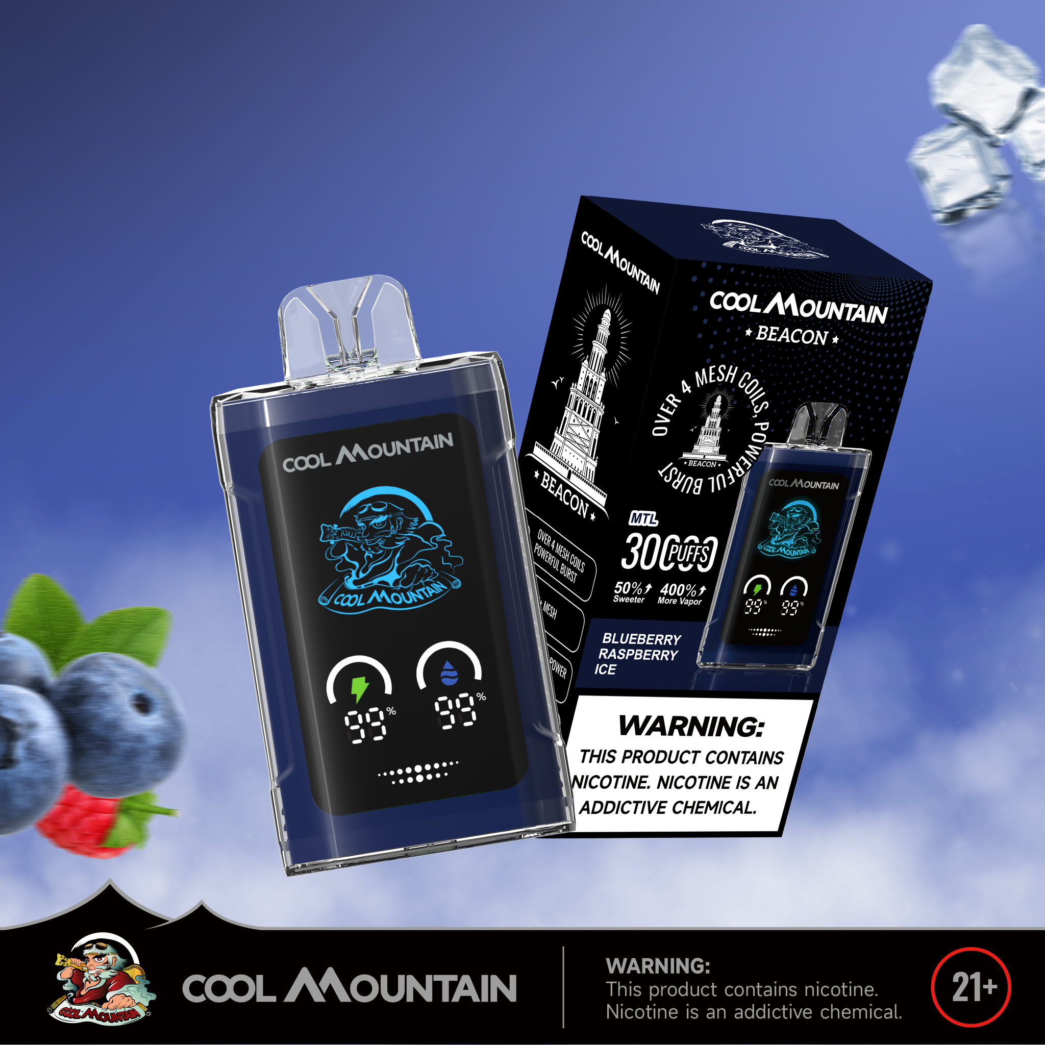 [Europe-PL01] Cold Mountain BEACON 30K Kit Shisha 35ml