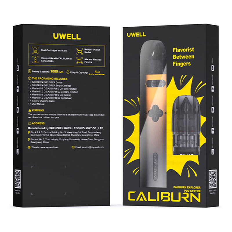 [Global-CN02][Clearance] Uwell Caliburn Explorer Pod System Kit 1000mAh 4ml