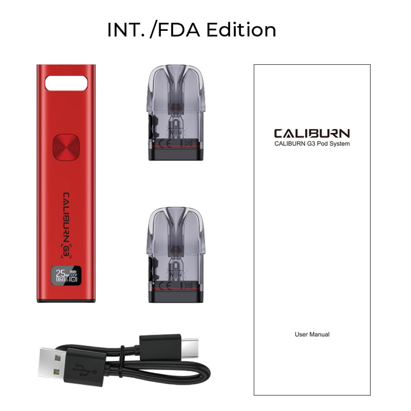 [Global-CN02] Uwell Caliburn G3 Pod System Kit 900mAh 2.5ml / 2ml